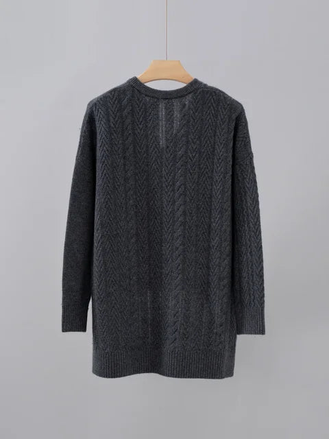 The Cashmere V-Neck Button-Front Cardigan GRAY 701648DE3761F284407EC1D59D1AFAA9