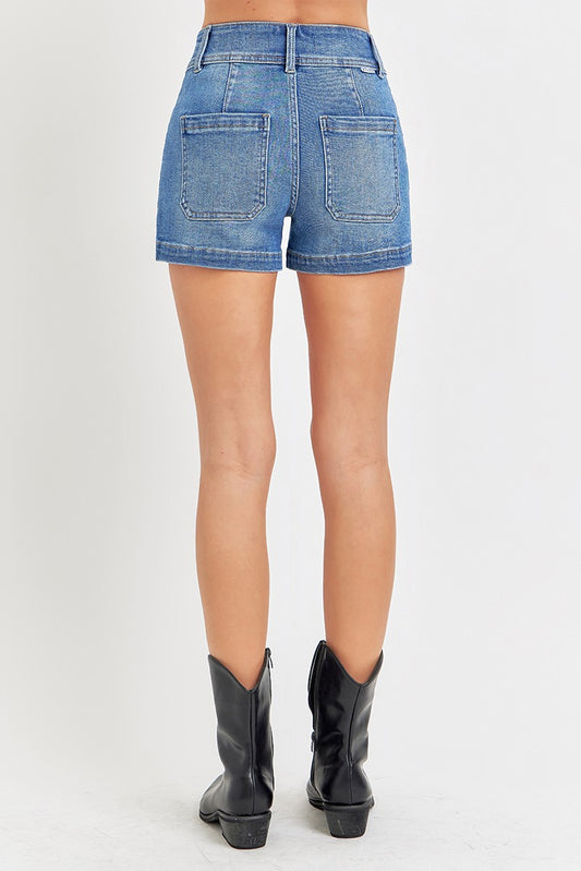 Full Size High Rise Patched Front Pocket Shorts Plus Size 70333a505b8948dc84656e24cbf28000-Max