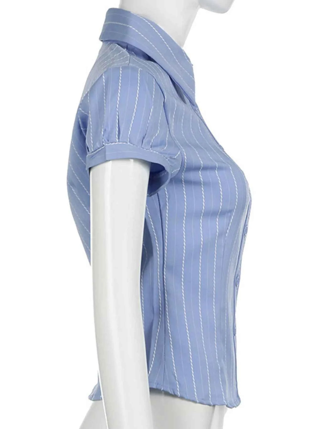 Striped Button-Down Collared Neck Shirt 70404a2b-f205-4299-95d5-a7c7625d71de-Max-Origin