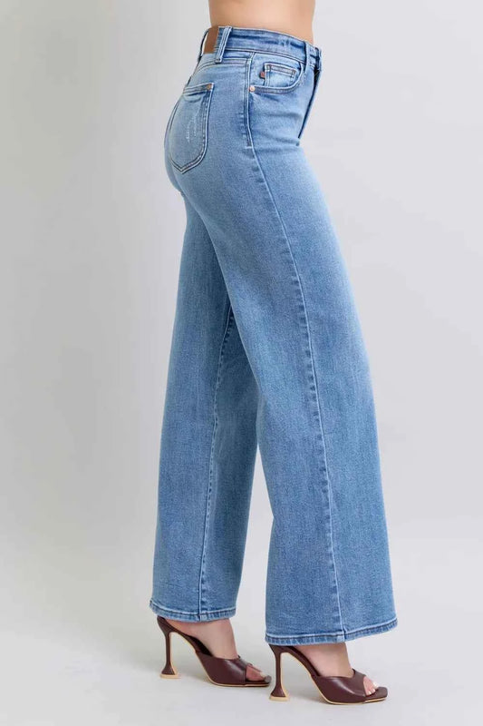 Full Size Wide Leg Jeans with Pockets 705ffcea-2c56-493e-9a31-9ff014cab2e9-Max