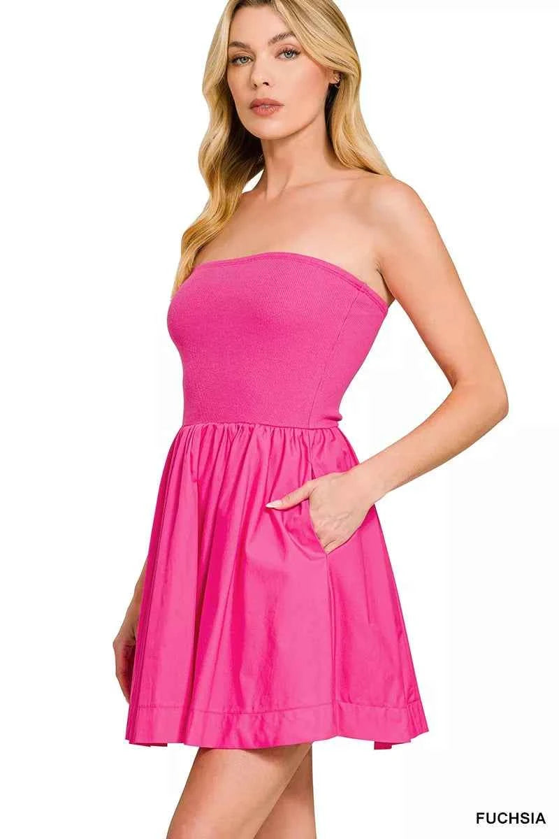 Zenana Combined Knit Tube Top Flare Mini Dress 706639ce90b54c8e845a75d4ac54e500-Max-Origin