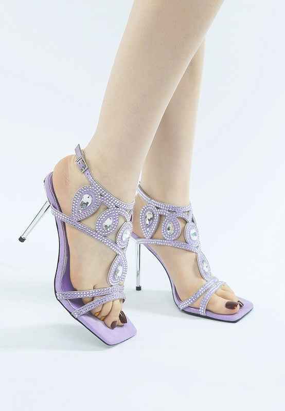 Fialka Diamante & Rhinestones Stiletto Sandals 70704f85-1800-4d30-b012-64693aac1f0b
