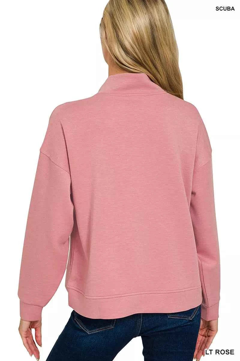 Zenana Scuba Half Zip Pullover and Jogger Set 70710981e93e41b8ac97383a657da1ab-Max-Origin