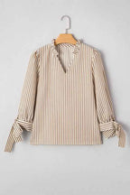 Blair Tied Cuffs Seersucker Blouse 7077c941-8bc3-4344-9c45-6cec17dbd36a