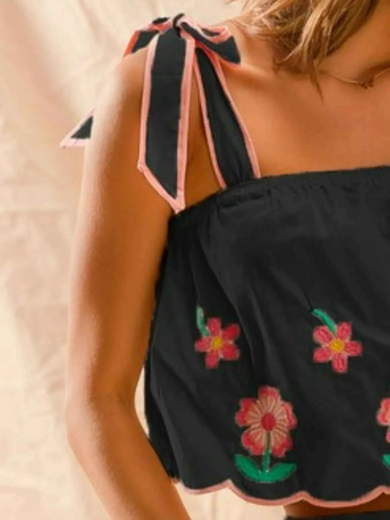 SO ME Flower Embroidered Tank Top and Shorts Set 708a3871-f7d4-4e45-9faa-dad900ad1e9c-Max-Origin