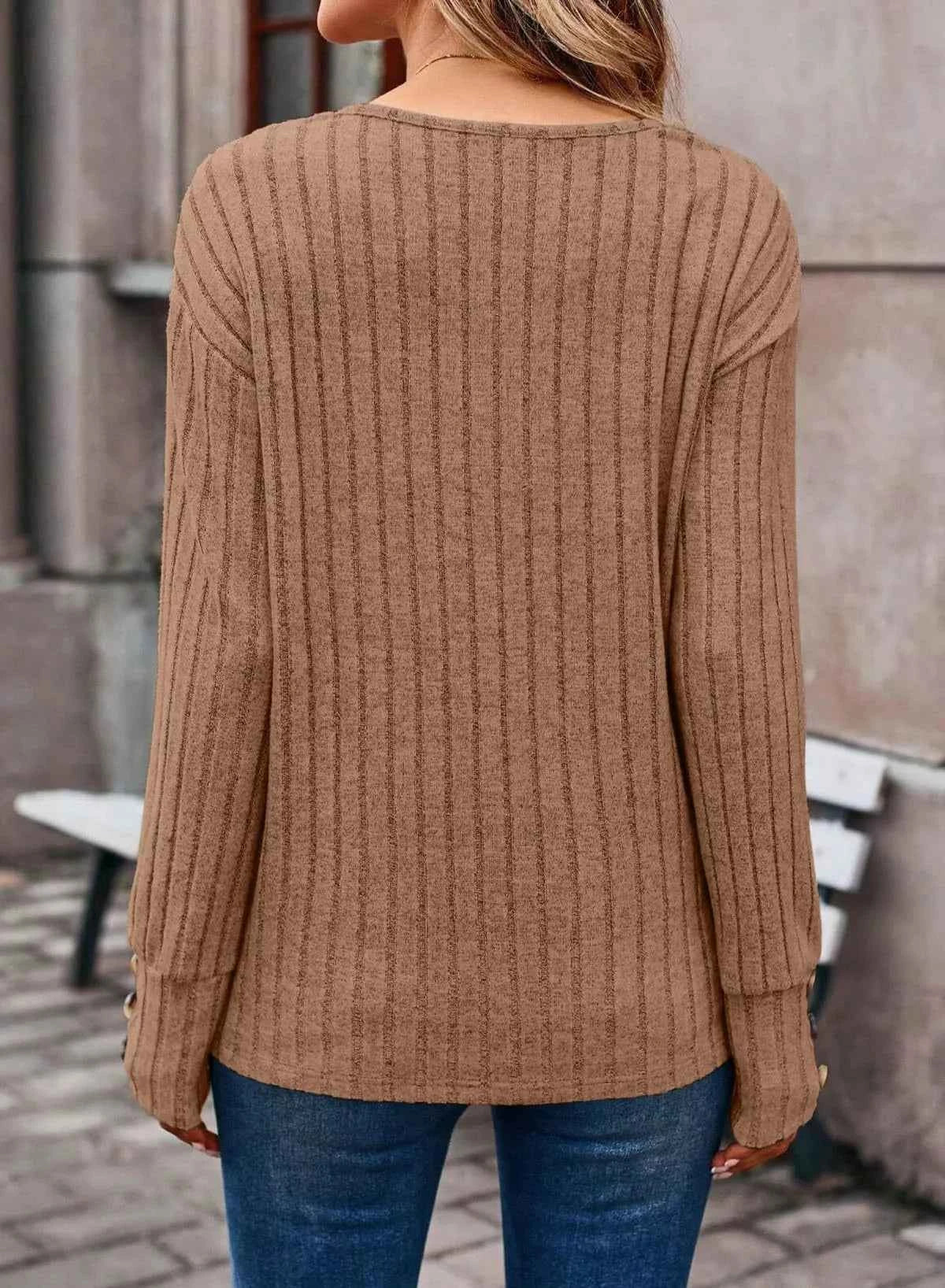 Ribbed Knit V-Neck Top 708f689f-0ab9-42aa-aba8-42c8f0cb7e00-Max-Origin