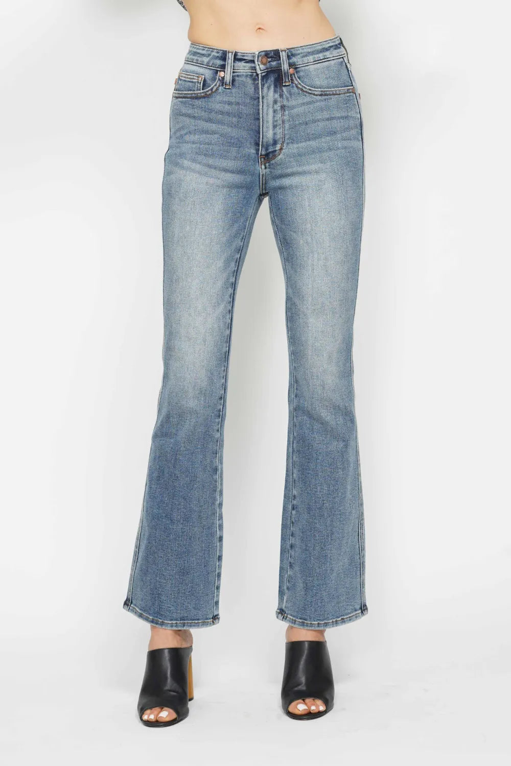 Judy Blue Full Size Tummy Control Back Embroidered Pocketed Bootcut Jeans Plus Size REG INSEAM 70b3a146-8f1b-425b-8904-702628674b44-Max