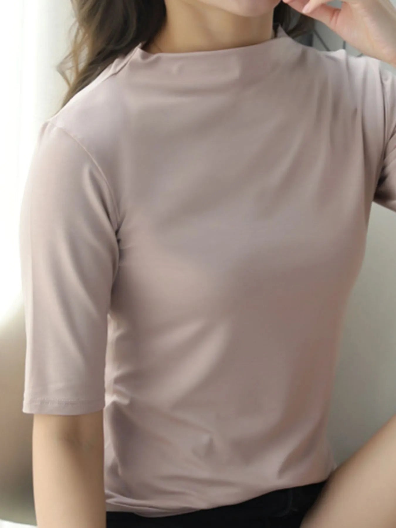 Solid Color Short Sleeve T-Shirt 70b94afc-2fd7-4b33-9612-a35ec3d7beb7-Max-Origin