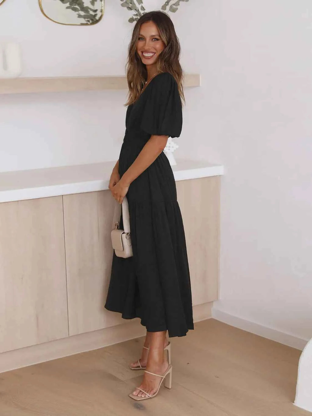 Tiered Surplice Half Sleeve Midi Dress 70bcc24f-f830-4b28-8adf-4c035a4851ee-Max-Origin