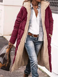 Full Size Zip Up Sherpa Hooded Coat Burgundy 70cce7ba-7bac-4f60-bcd2-8fd994bedb50-Max