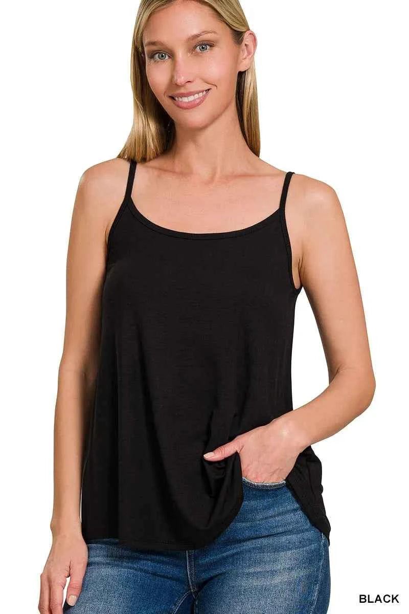 Zenana Two-Way V and Scoop Neck Reversible Spaghetti Cami BLACK 70ea5a44bd5f44bbbfbc87f6fe05a2aa-Max-Origin