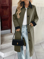 Contrast Collar Button Up Coat 70ed02b6699f47fdb4c238b7e48006e1-Max-Origin