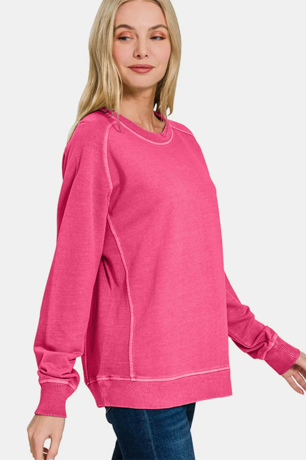 Zenana Full Size Pigment Dyed French Terry Sweatshirt 70f1e466-275b-4870-9f10-9cb578f5a85d-Max