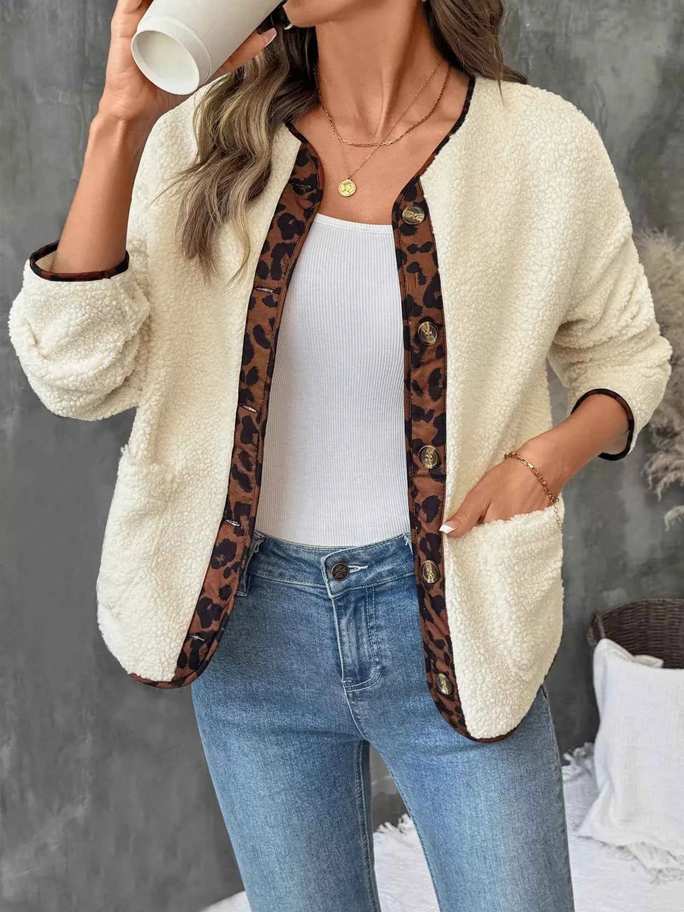 Leopard Trim Button Up Jacket 70f2f3932e9d45a4afcec314f87e3def-Max-Origin