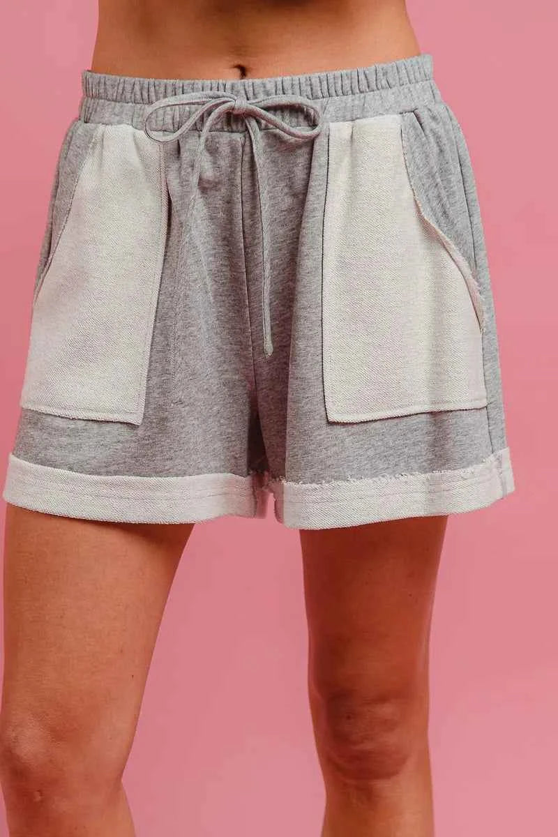 BiBi French Terry Knit Shorts with Side Pocket H GREY 711e4bafcc6f49d3b0b519c7a259c29e-Max-Origin