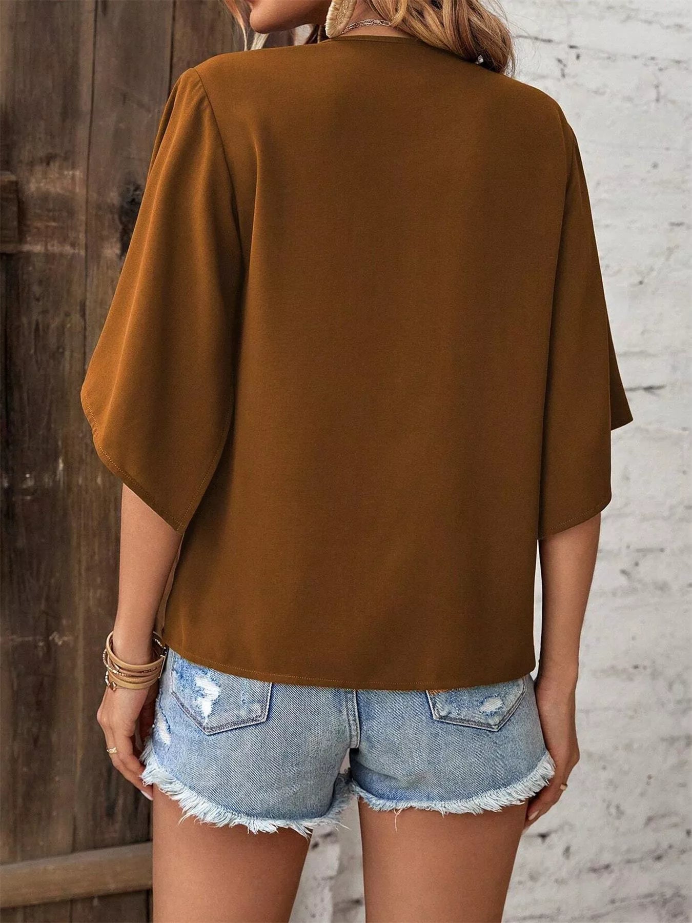 V-Neck Flutter Sleeve Blouse 712248ef08904b4c8084c4292fc482f3-Max-Origin
