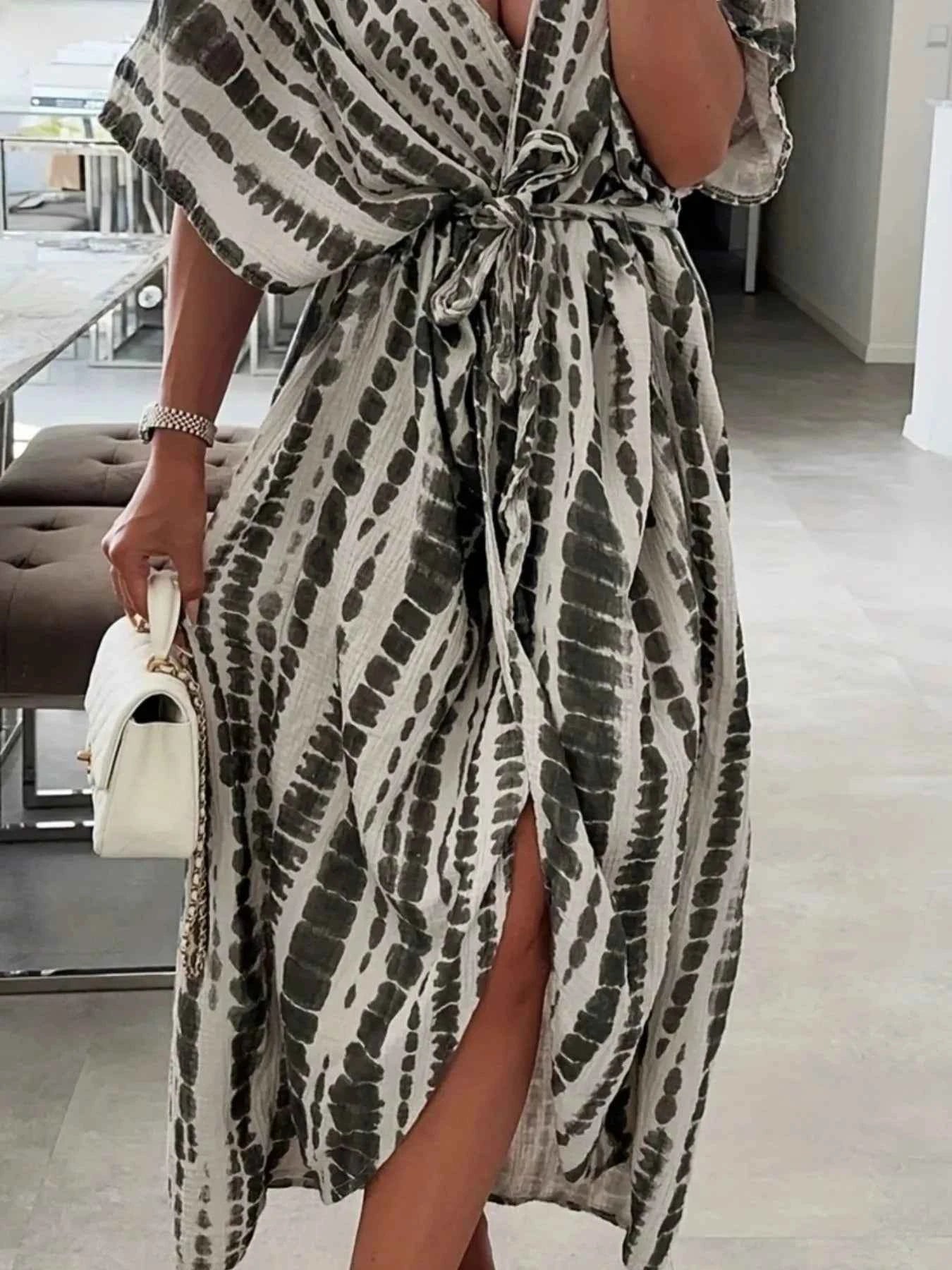 Tie-Dye Tie Waist Wrap Dress 71433488-ce37-495a-888f-b79727f2d61c-Max-Origin