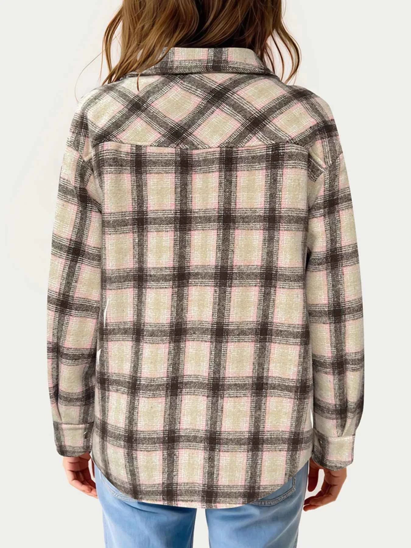Oversized Plaid Long Sleeve Fleece Jacket 7163e805b6034e90b3582d46af0b9353-Max-Origin
