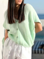 Button Up Short Sleeve Cardigan 71ec2a33f9bc42148bbd2a0b5047f674-Max-Origin