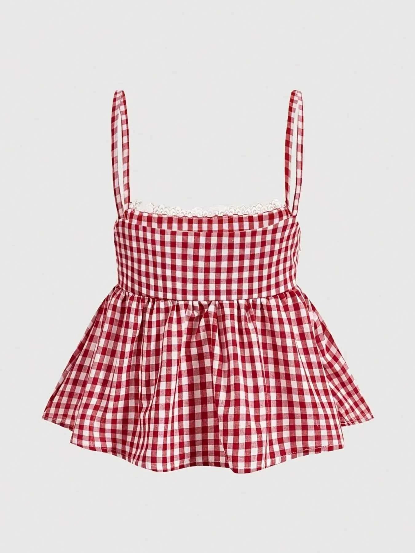 Gingham Check Peplum Cami Top 72098ad8-2c7e-47f8-b69b-479aa09481f0-Max-Origin