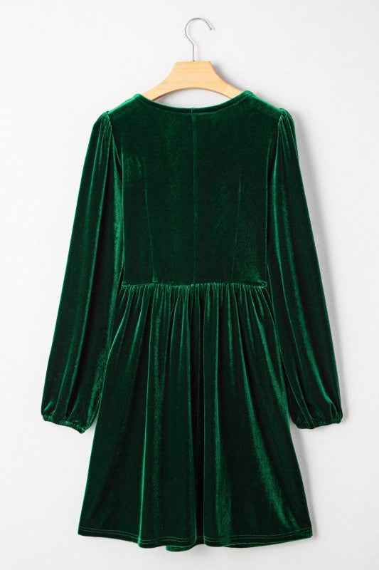 Bow Velvet High Waist Mini Dress 723b91d1-736d-4036-aca3-1a4d5defffe5_ffd0ce42-50d8-4777-abb3-86d30efe494e