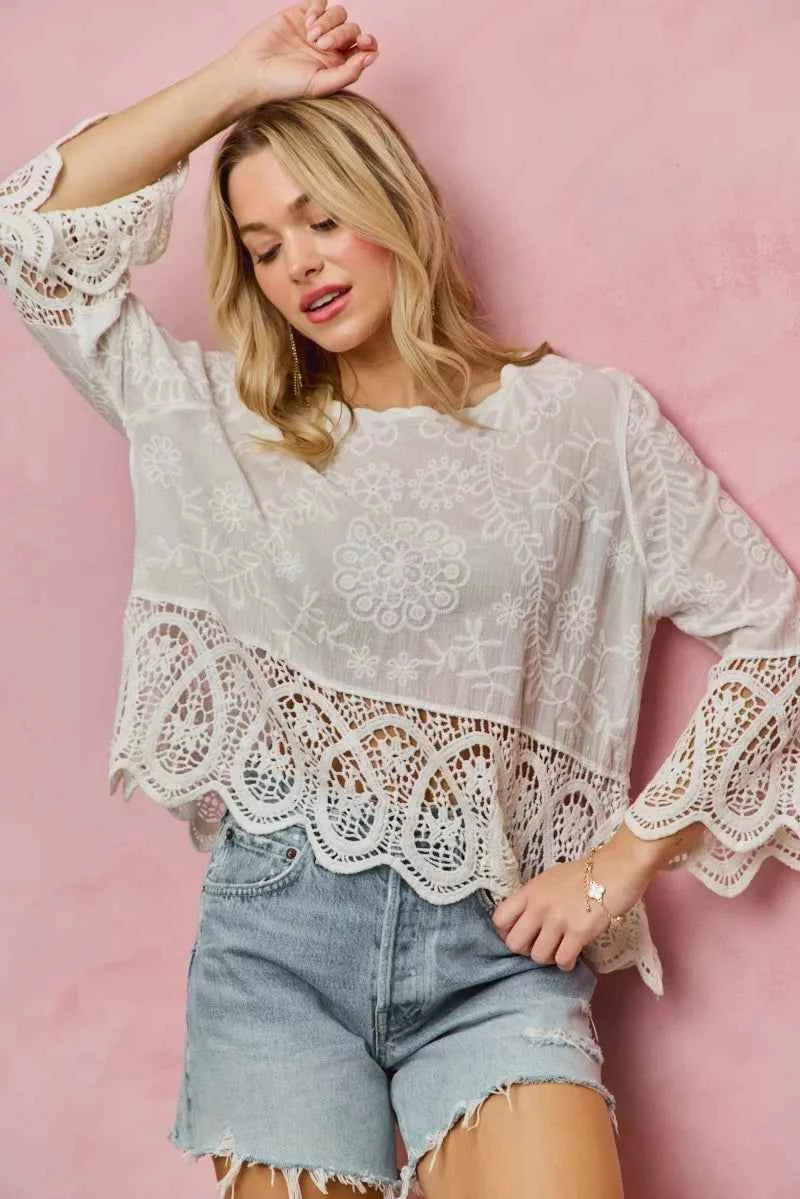 SO ME Floral Embroidered Crochet Lace Trimmed Top 7252e8dbd46e49ee9dff955c7288905c-Max-Origin