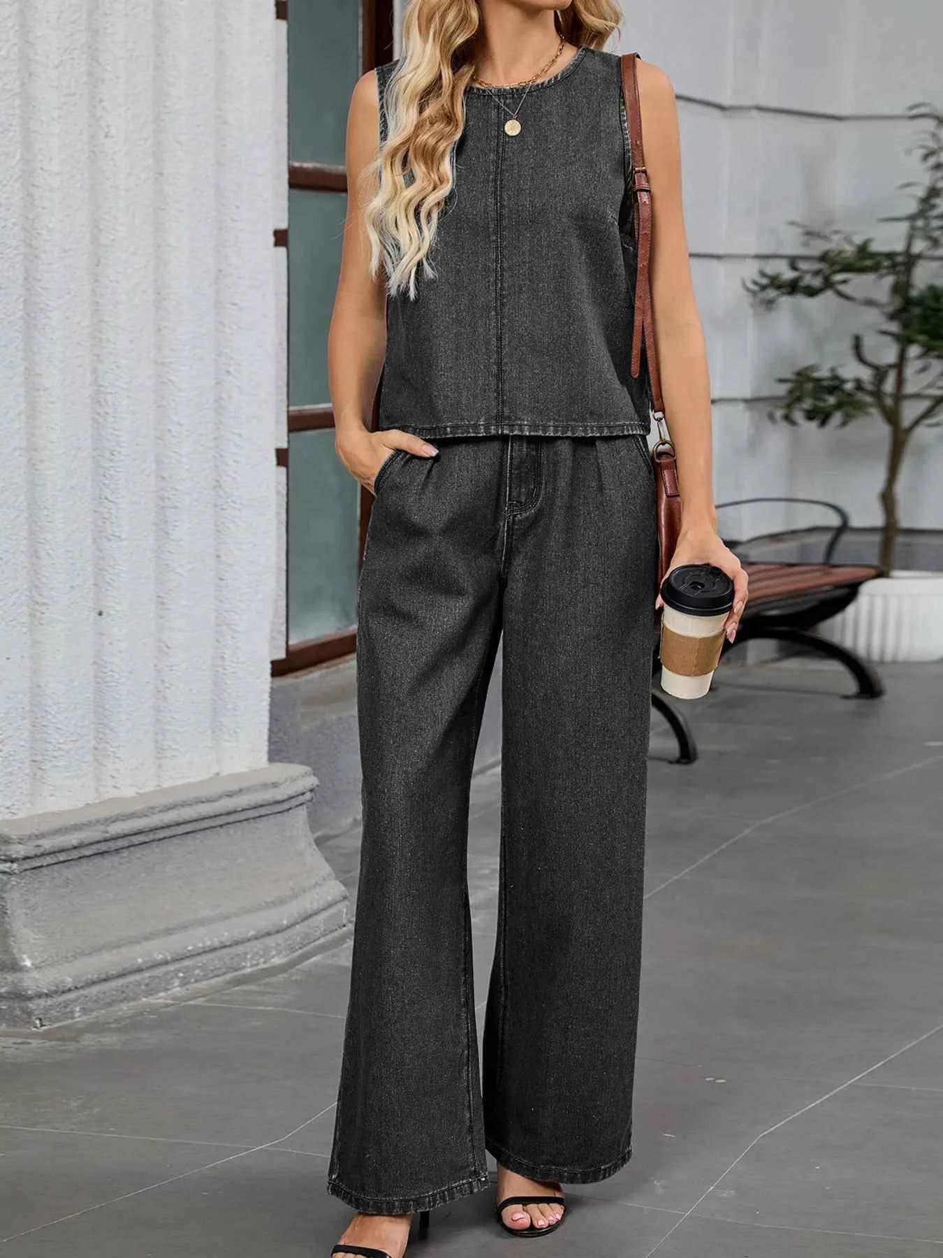 Round Neck Tank and Pants Denim Set 7268da1f3fc14bc4a64cab46354e59ed-Max-Origin