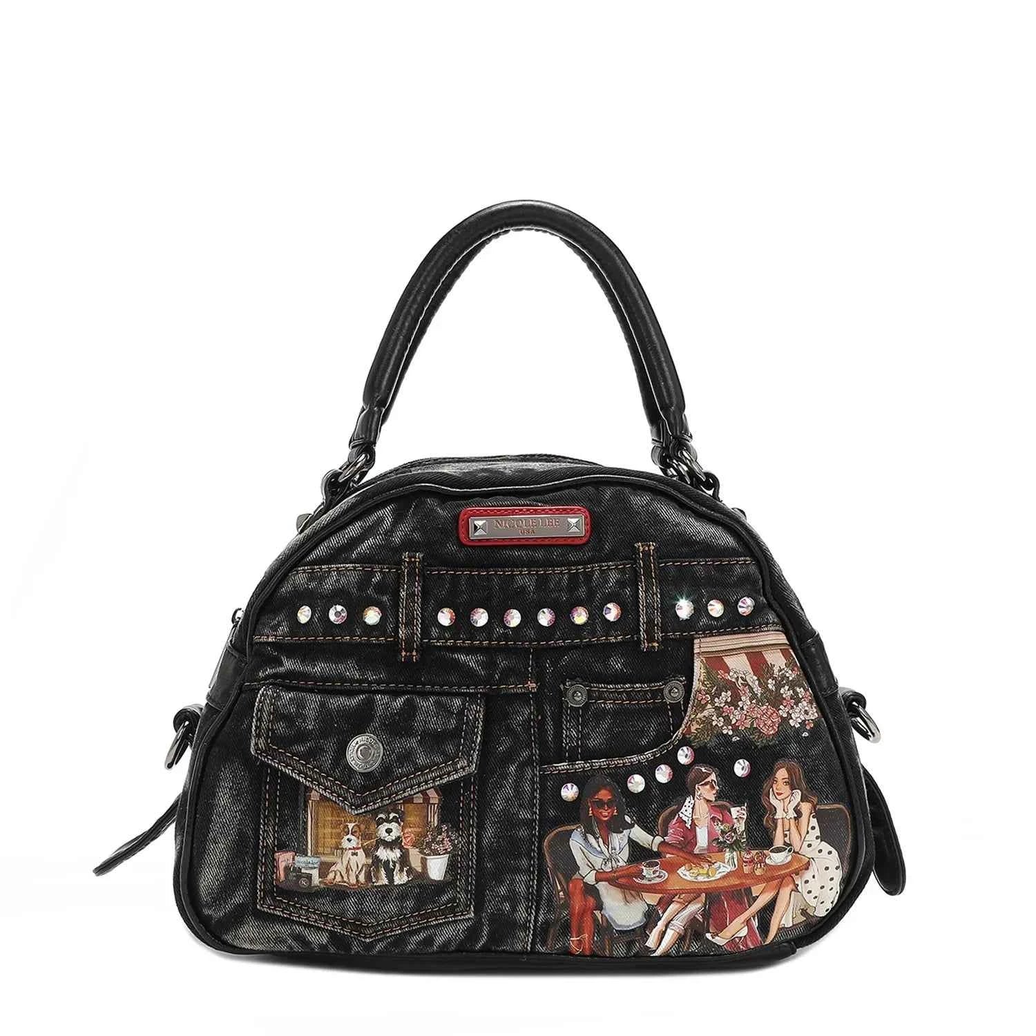 Nicole Lee USA Denim Sisters Secret Dome Handbag 7276a6b0fc674890bf487d9a86c326a3-Max-Origin