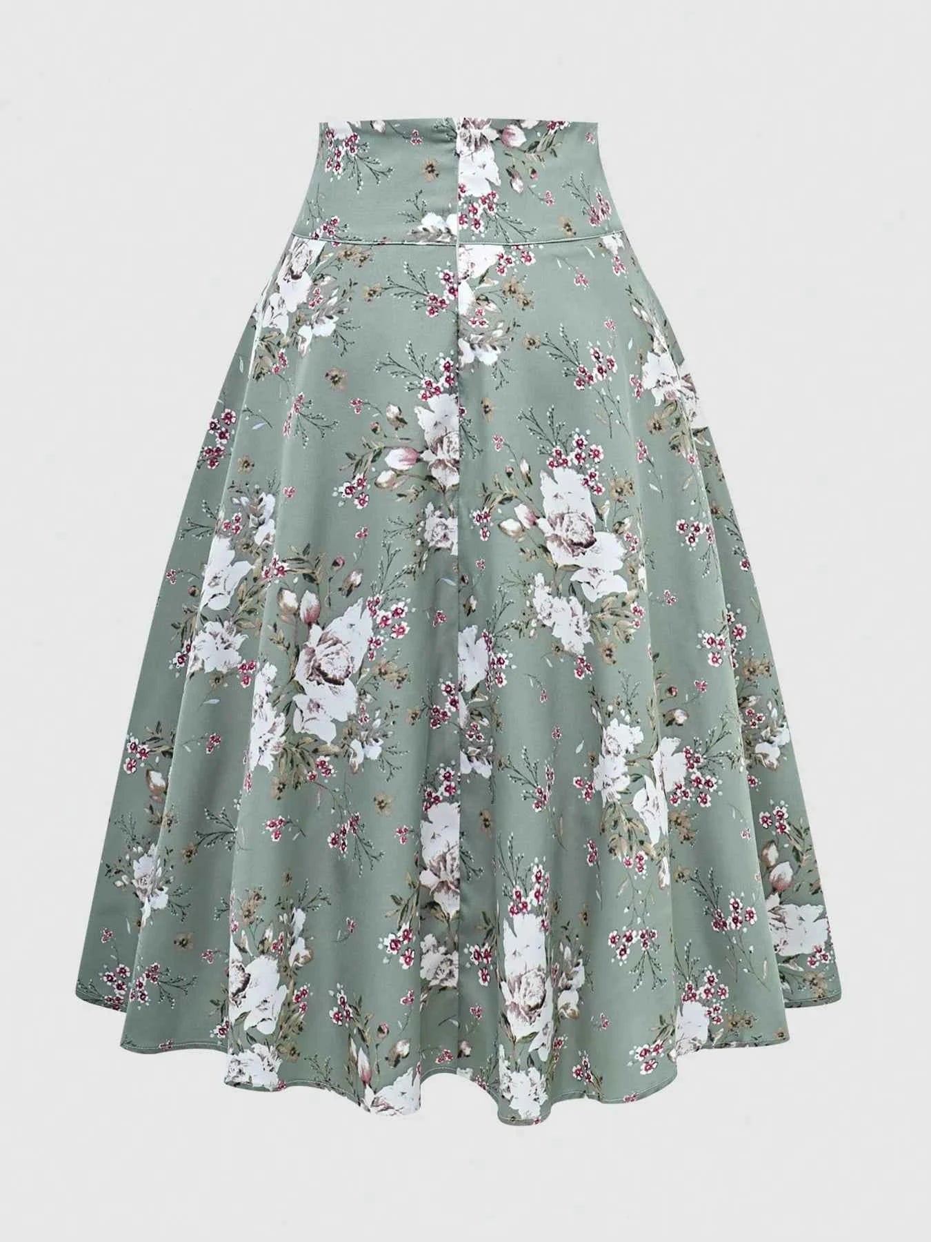 Floral Print Tied Skirt 727e1ca4519d4857ba6f2164134a530f-Max-Origin