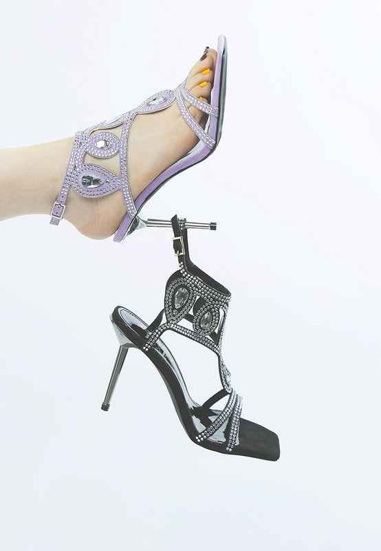 Fialka Diamante & Rhinestones Stiletto Sandals 7289cde2-b5dd-4fb5-835d-8fee432f0908