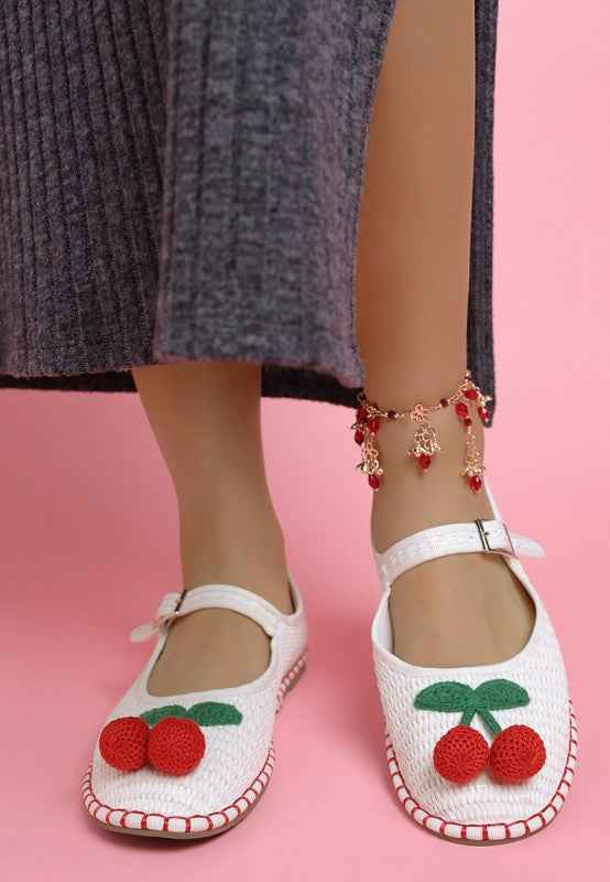 Brunch Date Cherry Accent Mary Jane Flats 72909ae5-a7db-465e-8cae-7182e525bbd4