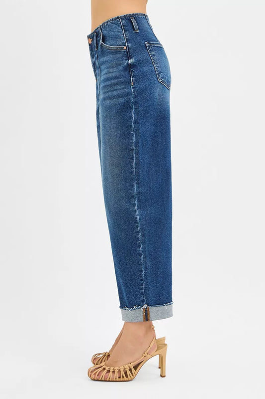 High Rise Fit Barrel Cuffed Jeans 729a0dfb87b74a369c5ad07981e6be82-Max-Origin