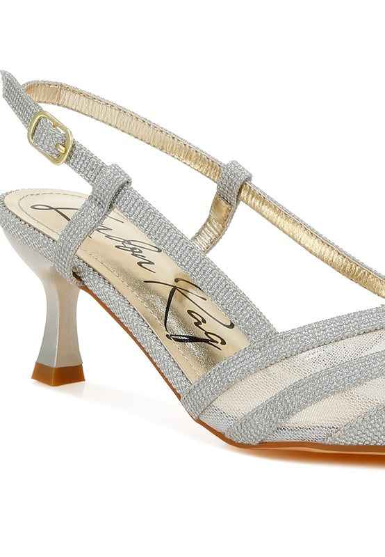 Daldra Kitten Heel Slingback Sandals 72a5a0f9-72d3-42c9-b512-1fecead290ce