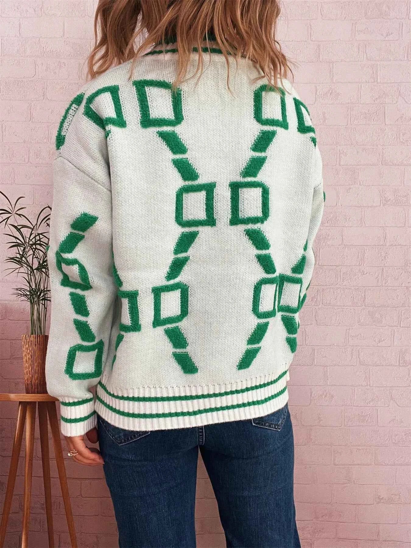 Contrast Round Neck Long Sleeve Sweater 72a9754964d64bea965a17f8c5f7cc41-Max-Origin