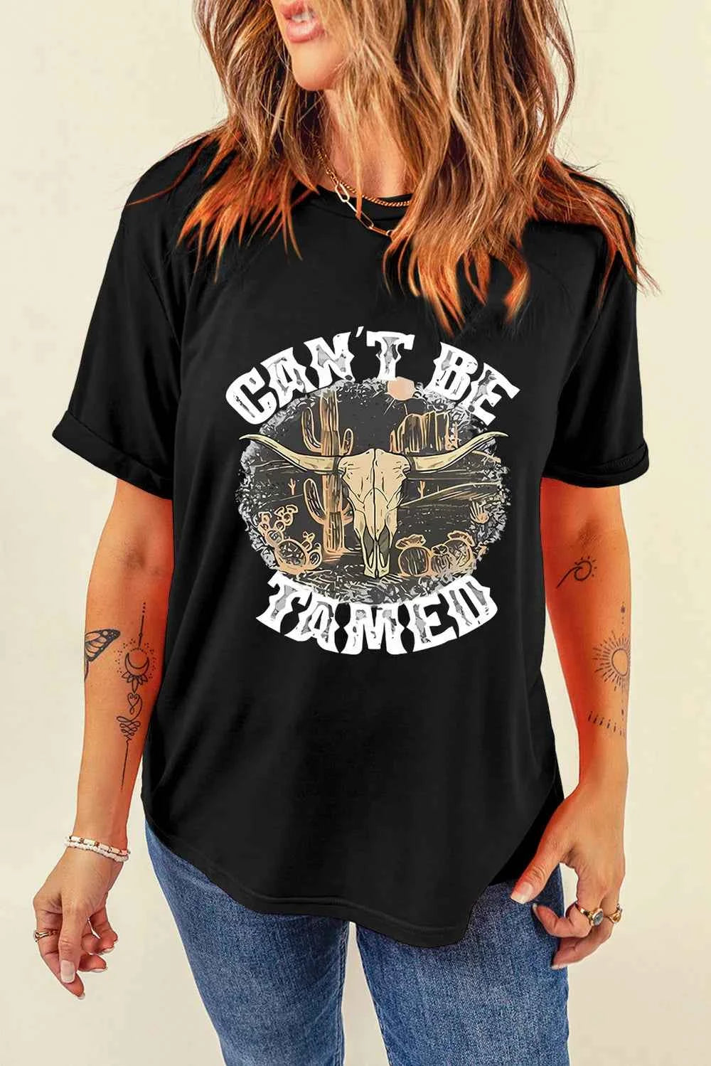 Graphic Round Neck Short Sleeve T-Shirt 72aa6504-0d3f-436f-80af-512f6eaea05c-Max