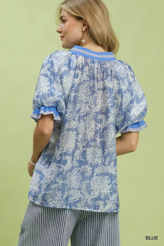 Floral Print Puff Sleeve Top 72ae7f66-2a8e-4504-b1f3-8ce6d4282c71-Max-Origin