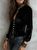 Velvet Button-Down Jacket 72b7393dc06641c488d08db7c415245e-Max-Origin