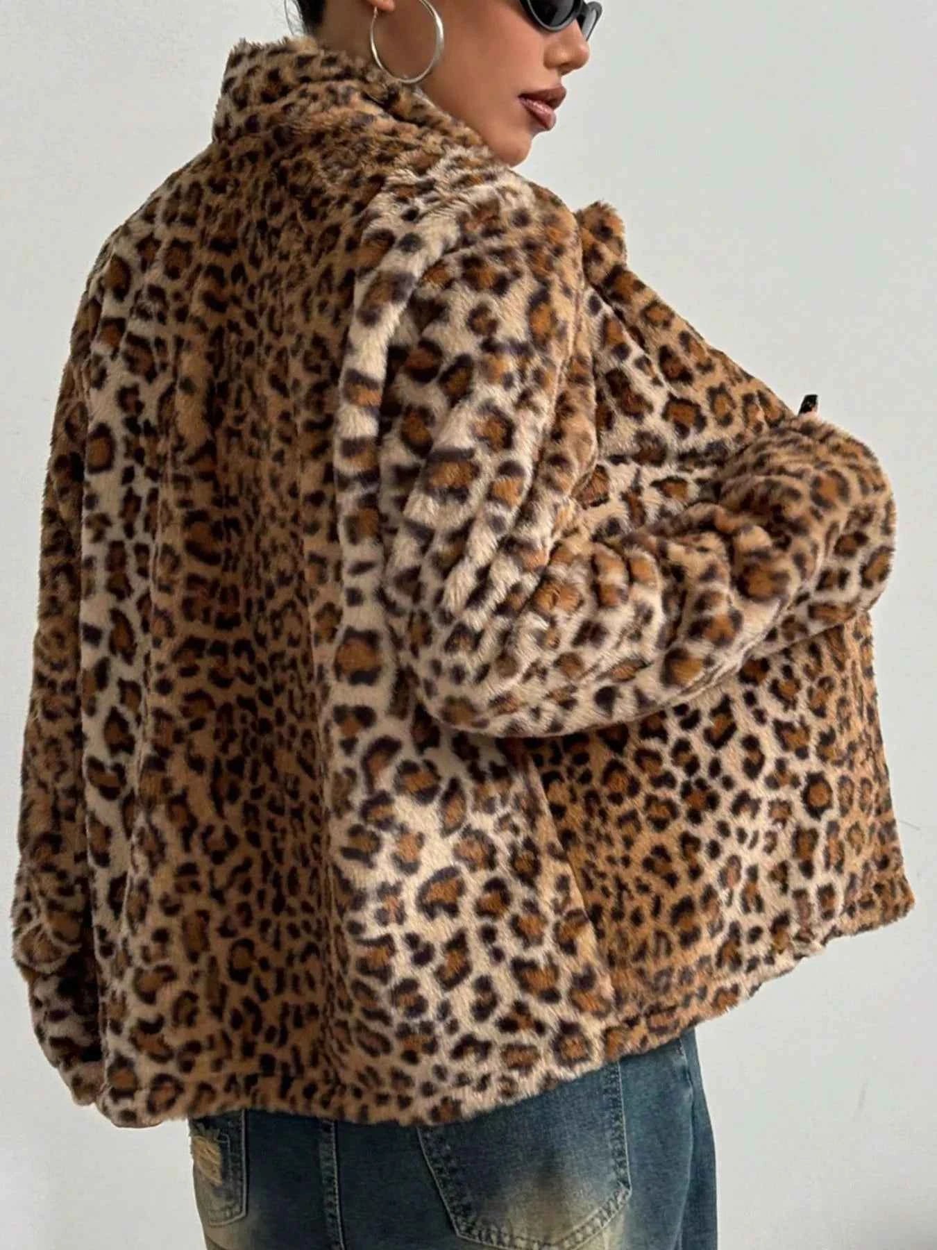 Leopard Button Up Faux Fur Outerwear 72c0cd6b-2157-4213-9ec9-2401d987d396-Max-Origin