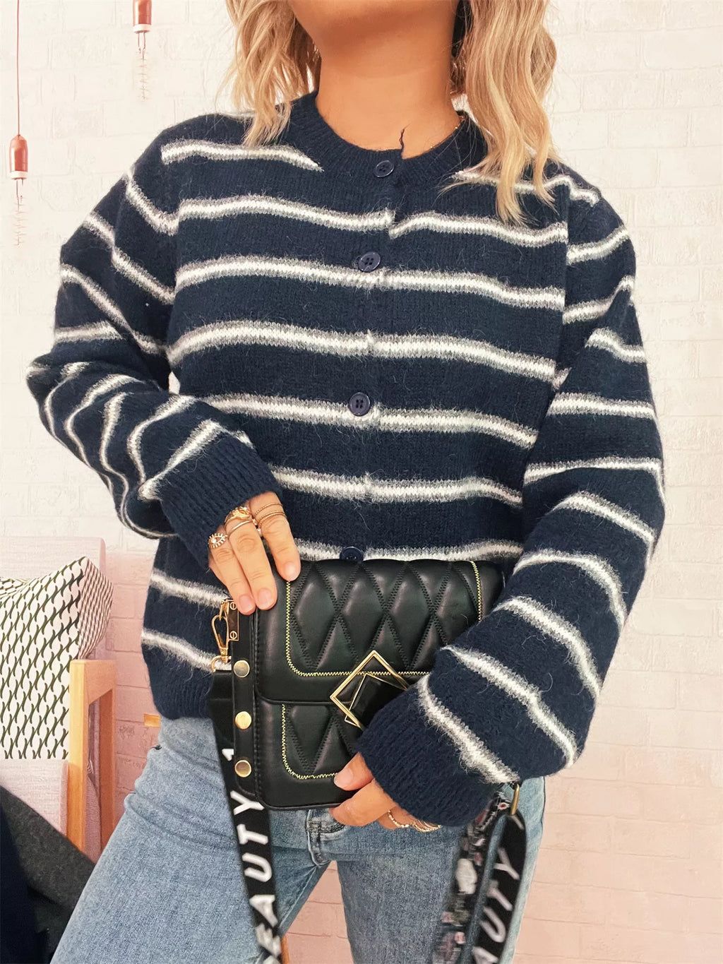 Striped Button-Up Long Sleeve Cardigan 72c7146f130b431e9ea981a55b66e780-Max-Origin