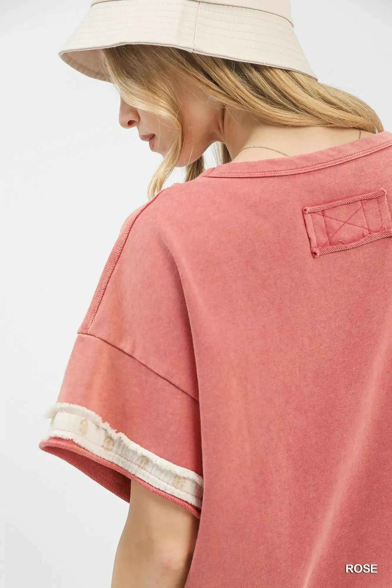 Umgee French Terry Top with Flower Patch 72dc9676-3835-48c3-886d-114b3effc7ac-Max-Origin