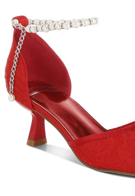 Laika Lace Kitten Heel Sandals 72eca568-f3c3-40e1-aee7-64ee9b7c950a