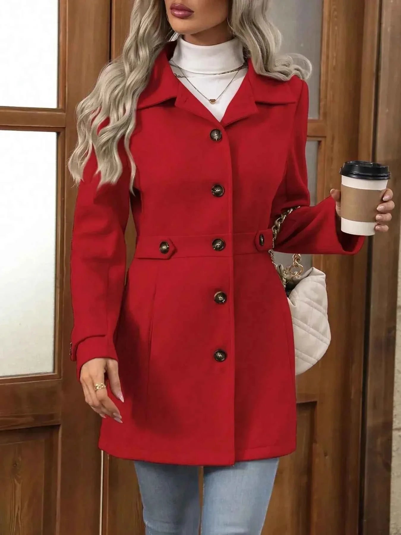Button Up Long Sleeve Coat Red 73047caa42134cabb94b6b448ac1b7a5-Max-Origin