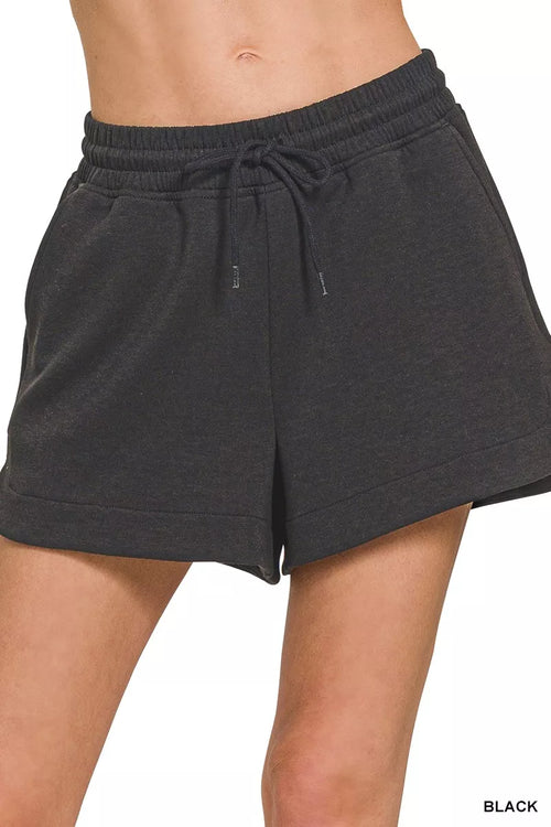 Zenana Scuba Elastic Waistband Shorts With Pocket 73084f9fcfe048b4acb15da87a1bdfe4-Max-Origin