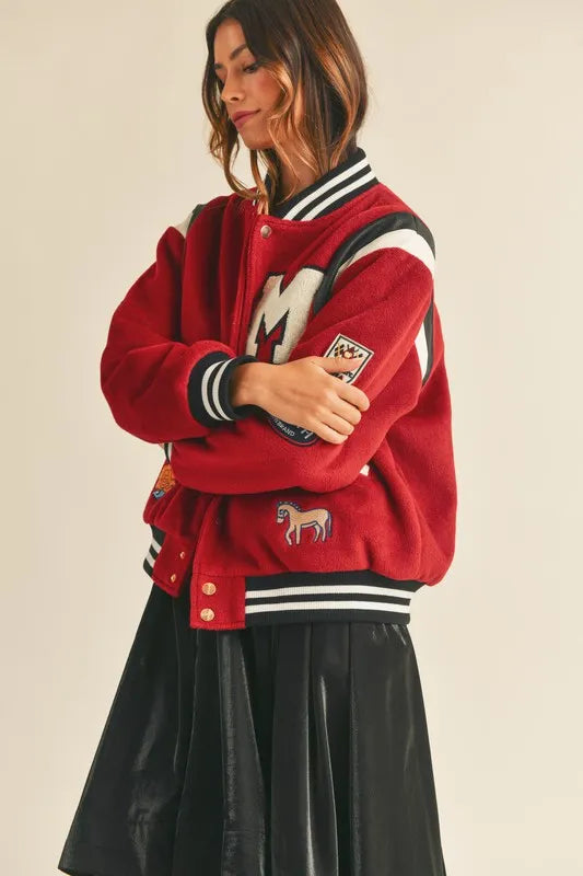 MABLE M Bomber Varsity Jacket with Patch Detail 731a14cfd0f447cd9644dc3319222863-Max-Origin