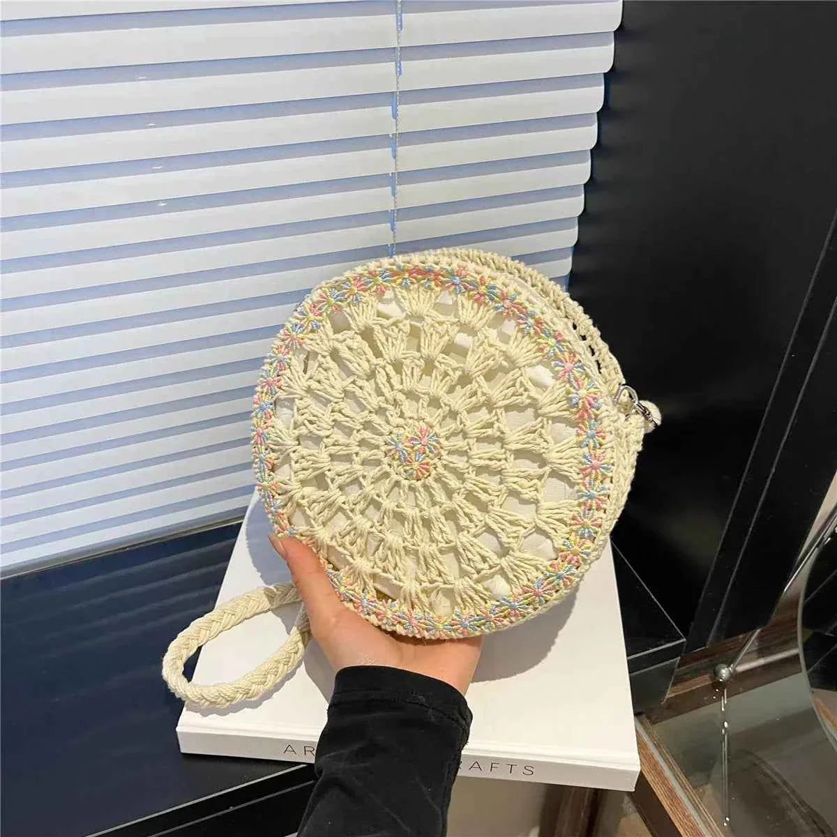 Handmade Round Crochet Straw Handbag 7327e70732d9429ab5bf46bebb6824a3-Max-Origin