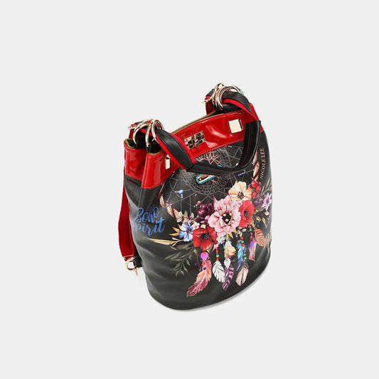 Flower Pattern Adjustable Strap Backpack Bag 733194e9-5f6a-4e51-bae2-a3e36dcc03fe-Max