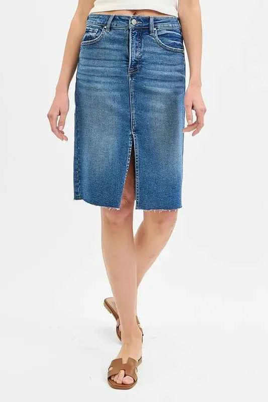 Full Size High Rise Front Slit Pencil Skirts Plus Size 733670dff0704b559ceff1f506cbb2c2-Max-Origin