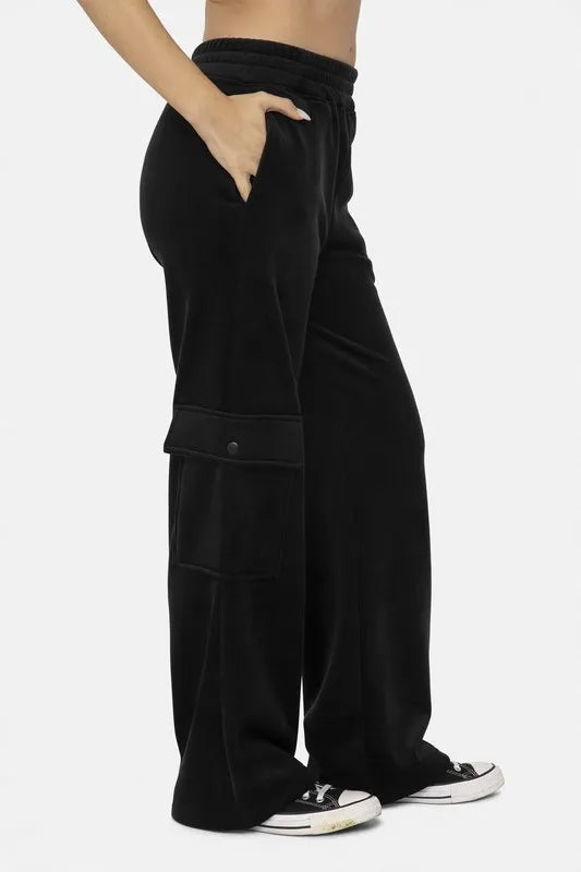 Mono B Elastic Waist Corduroy Cargo Pants 735e0ba7-2ebe-4925-9346-1a590bf71a2c-Max