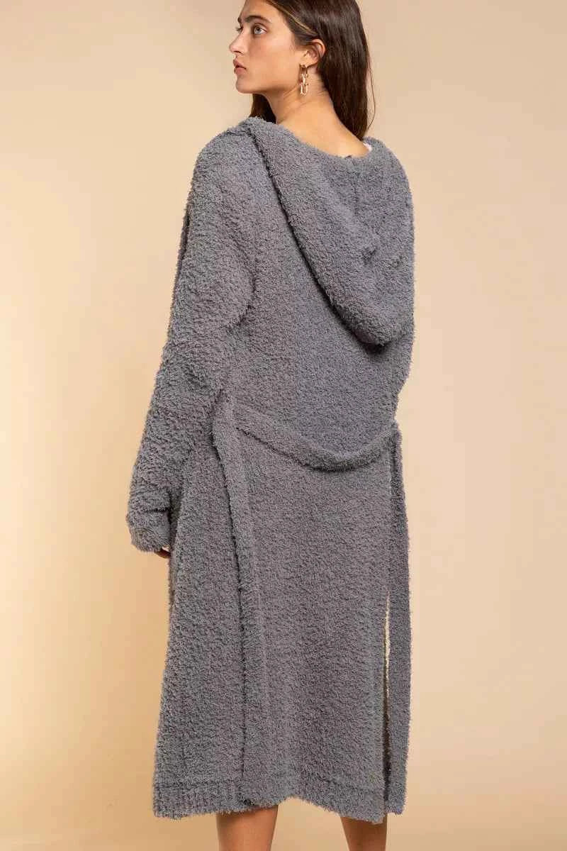 POL Berber fleece Tie Front Tunic Cardigan with Pockets 736cbf23-fff2-4af7-8a63-067006e748c8-Max-Origin