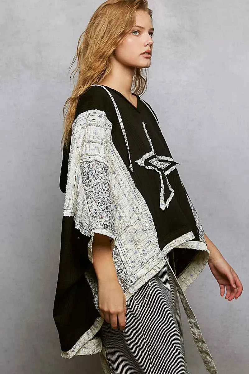 POL Floral Star Patch Hooded Blouse with Lace Contrast Detail 73706231-b85c-456d-8032-1fa4bf5d80a5-Max-Origin